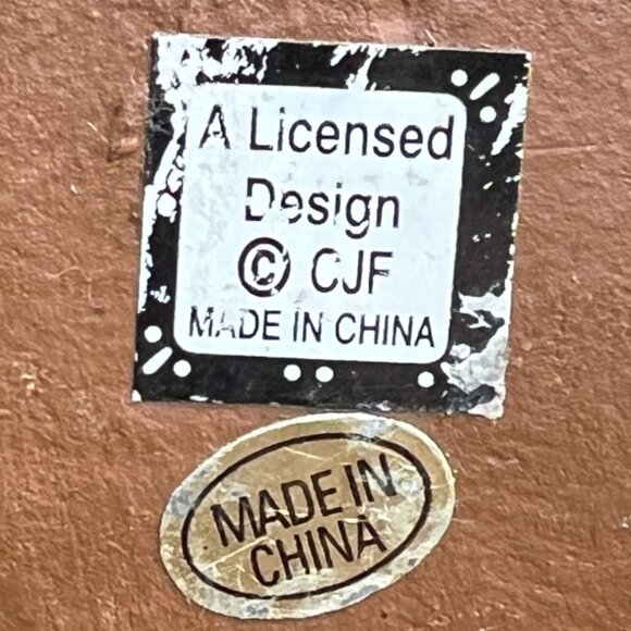 Folk Art Pumpkin Figurine Halloween Flocked Hat Whimsical Suit 12.5" tall x 6" d - Picture 16 of 16